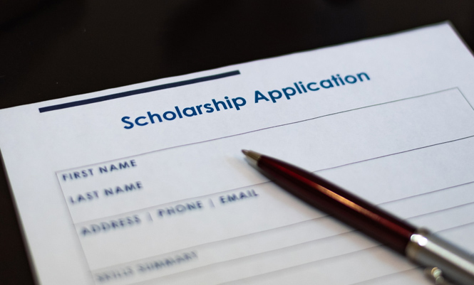 Scholarship application page